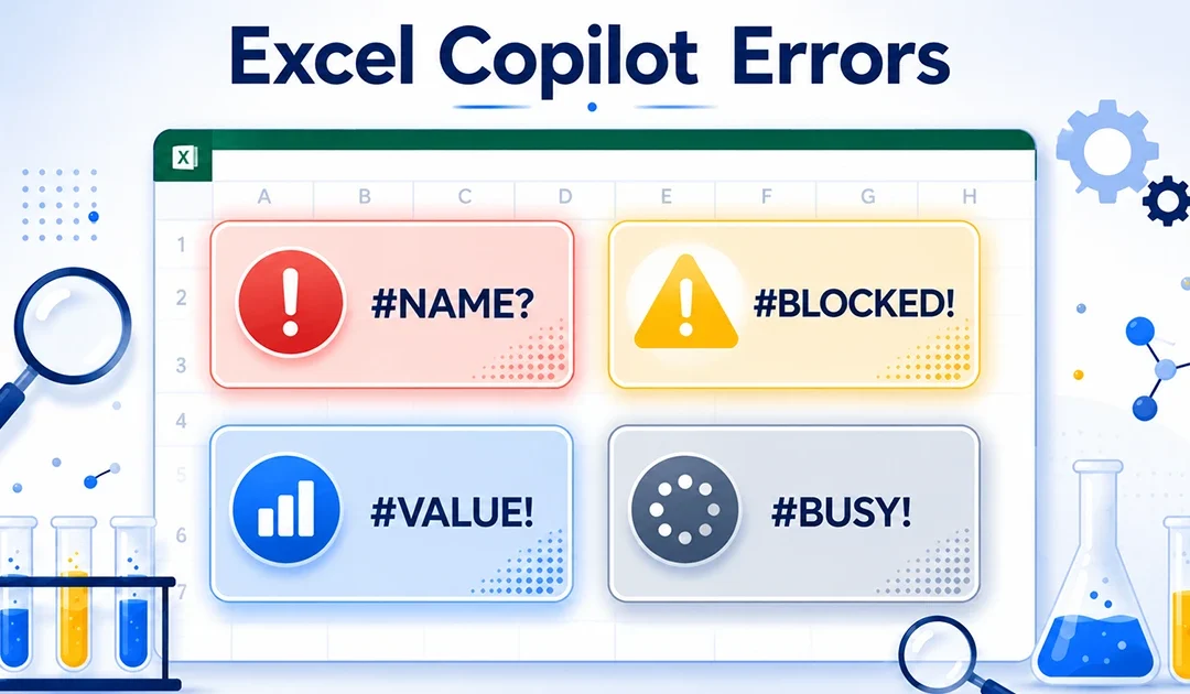 Excel =COPILOT() Errors: Fixing #NAME?, #BLOCKED!, #VALUE!, and #BUSY! (Admin Guide)