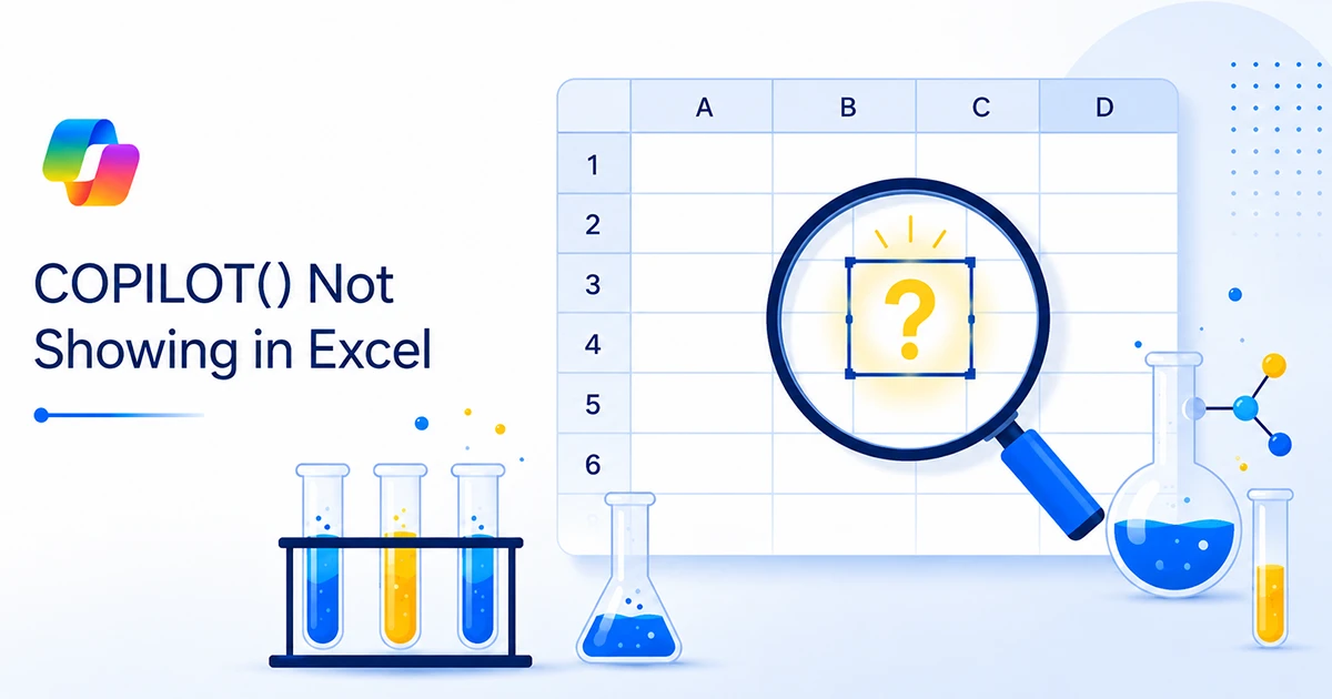 excel-copilot-not-opening COPILOT() is unavailable in your Excel