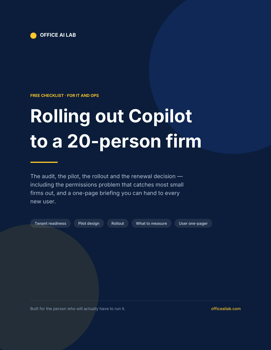The Copilot Rollout Checklist for Small Firms preview