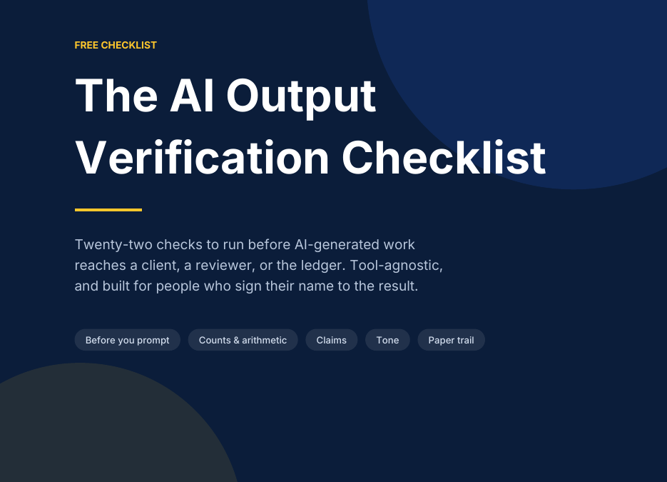 The AI Output Verification Checklist