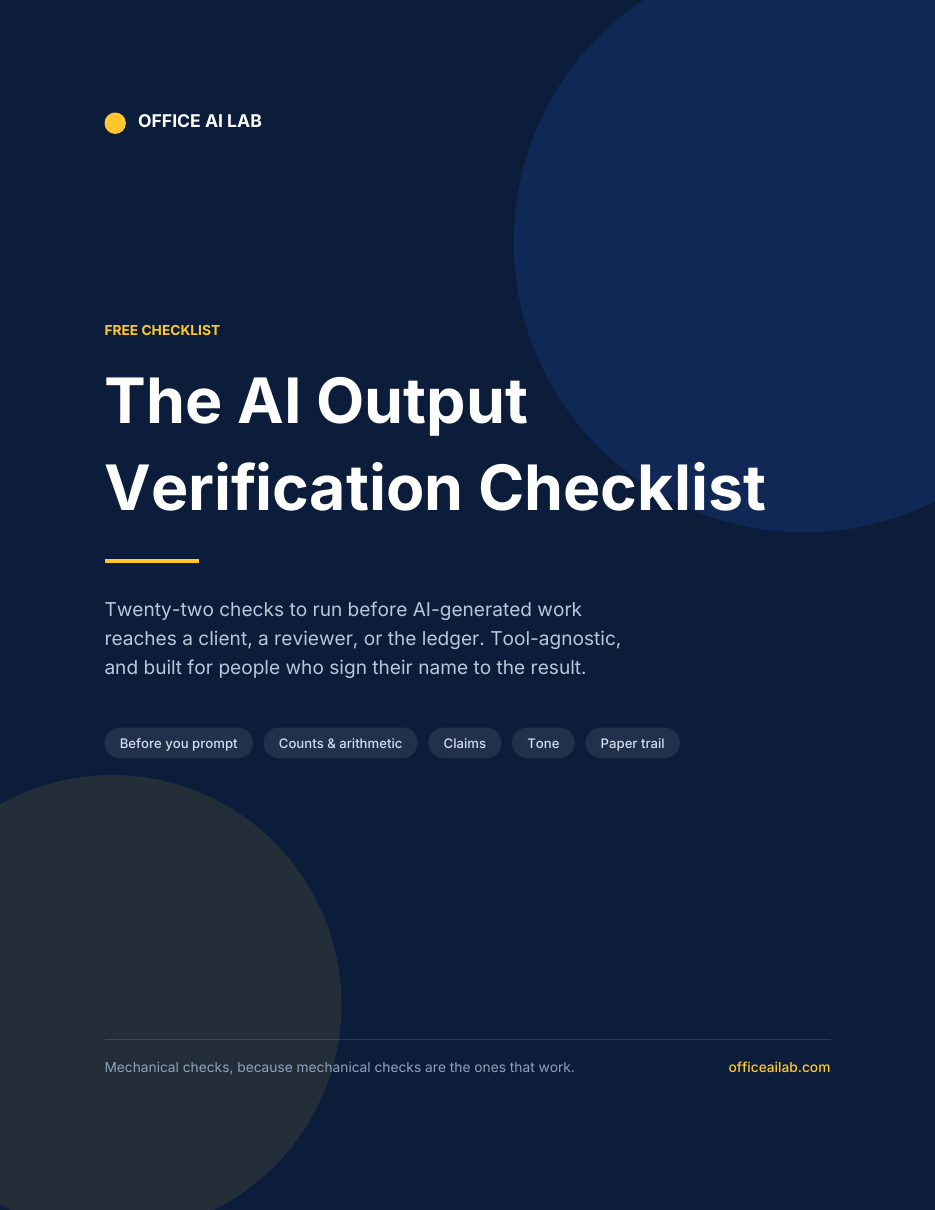 The AI Output Verification Checklist preview